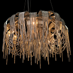 Люстра подвесная круглая с изогнутыми металлическими дугами и ниспадающими цепочками 65 см Atlantis Chain варинант исполнения - 17 | Loft Concept в Краснодаре