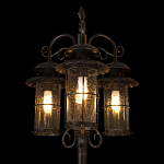 Уличный фонарь с тремя стеклянными плафонами и коваными элементами Elysian Lanterns варинант исполнения - 5 | Loft Concept в Краснодаре