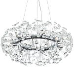 Круглая подвесная люстра Crystal Dandelions Chrome Chandelier варинант исполнения - 1 | Loft Concept в Краснодаре