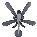 Вешалка серого цвета с 4-мя крючками из пластика Curves Hangers варинант исполнения - 2 | Loft Concept в Краснодаре