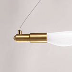 Люстра горизонтальная с волнистым белым плафоном Golden Swirl варинант исполнения - 9 | Loft Concept в Краснодаре