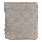 Плед из хлопка рельефной вязки бежево-серого цвета Waffle Comfort варинант исполнения - 4 | Loft Concept в Краснодаре