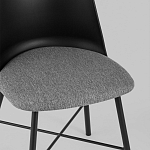 Стул из прочного пластика на металлическом основании Anora Black варинант исполнения - 7 | Loft Concept в Краснодаре