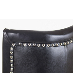 Кресло из натуральной кожи на 4-х деревянных ножках из массива бука Daniel Leather Armchair black варинант исполнения - 5 | Loft Concept в Краснодаре