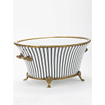 Кашпо Black white stripe варинант исполнения - 2 | Loft Concept в Краснодаре