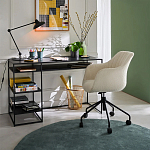 Вращающееся кресло с обивкой букле Boucle Office Chair варинант исполнения - 5 | Loft Concept в Краснодаре