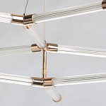 Люстра с геометрической конструкцией из вытянутых цилиндрических плафонов Hex Scaffold  варинант исполнения - 5 | Loft Concept в Краснодаре