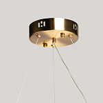 Люстра круглая золотого цвета с прозрачными рельефными стеклянными вставками Textured Glass Chandelier варинант исполнения - 11 | Loft Concept в Краснодаре