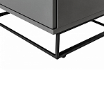 Стеллаж книжный цвета графит с 3-мя открытыми полками и дверкой Strict Lines варинант исполнения - 3 | Loft Concept в Краснодаре