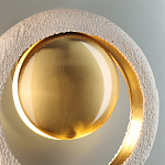 Бра с бежевым текстурным кольцом и латунным шаром в центре Tactile  варинант исполнения - 7 | Loft Concept в Краснодаре