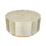 Стол кофейный с отделкой раковинами устриц Coastal Charm варинант исполнения - 2 | Loft Concept в Краснодаре