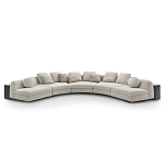 Большой угловой Диван California трансформер с приставными деревянными модулями   варинант исполнения - 1 | Loft Concept в Краснодаре