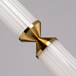 Подвесной светильник с двумя белыми рифлеными цилиндрическими плафонами Golden Swirl варинант исполнения - 7 | Loft Concept в Краснодаре