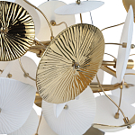 Люстра с белыми и золотистыми цветами Dahlia Flowers Lamp варинант исполнения - 5 | Loft Concept в Краснодаре