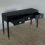 Дизайнерский Письменный стол Elsa Dreams Black с тремя ящиками варинант исполнения - 4 | Loft Concept в Краснодаре