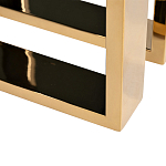 Столик журнальный квадратный с основанием в оттенках хром и золото Harmony Color and Shapes варинант исполнения - 3 | Loft Concept в Краснодаре