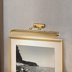 Светильник для картин цвета состаренная латунь с широким плафоном на прямоугольном основании Elstead Lighting варинант исполнения - 6 | Loft Concept в Краснодаре