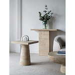 Столик приставной с квадратной столешницей Textured Cream Table варинант исполнения - 7 | Loft Concept в Краснодаре