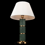 Настольная лампа на основании из зеленого мрамора с белым абажуром Noelia Green варинант исполнения - 4 | Loft Concept в Краснодаре