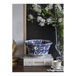 Чаша белая с синим цветочным узором Chino Dishes варинант исполнения - 3 | Loft Concept в Краснодаре