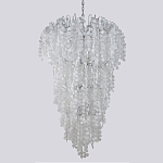 Люстра с прозрачными и белыми подвесками в виде лепестков FAIRYTREE Light варинант исполнения - 1 | Loft Concept в Краснодаре