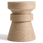 Приставной стол с отделкой из джута Juti D35 см варинант исполнения - 2 | Loft Concept в Краснодаре