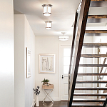 Потолочный светильник для ванных комнат со стеклянным плафоном и одной лампой Hinkley варинант исполнения - 5 | Loft Concept в Краснодаре