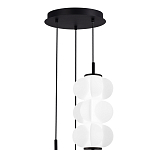 Люстра светодиодная каскадная с 3-мя белыми воздушными плафонами Glowing Cloud варинант исполнения - 5 | Loft Concept в Краснодаре