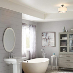 Потолочный светильник с цилиндрическим плафоомн из опалового матового стекла с металлическим обручем Feiss варинант исполнения - 5 | Loft Concept в Краснодаре