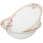 Сервиз столовый из фарфора белый с цветочным принтом на 6 персон 23 предмета Flower Porcelain Collection варинант исполнения - 1 | Loft Concept в Краснодаре