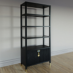 Стеллаж со стеклянными полками Elsa Dreams Black варинант исполнения - 1 | Loft Concept в Краснодаре