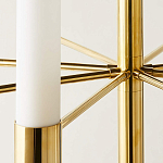 Люстра золотая с 16-ю тонкими цилиндрическими плафонами Shoulders варинант исполнения - 4 | Loft Concept в Краснодаре