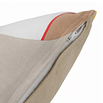 Подушка декоративная хлопковая бежевого цвета с абстрактным принтом Elysian Flow Sand варинант исполнения - 4 | Loft Concept в Краснодаре