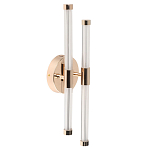 Бра с круглым основанием золотого цвета и двумя вертикальными плафонами Hex Scaffold варинант исполнения - 1 | Loft Concept в Краснодаре