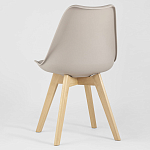 Стул с основой из пластика и мягким сиденьем Arvika Beige варинант исполнения - 5 | Loft Concept в Краснодаре