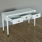 Дизайнерский Письменный стол Elsa Dreams White с тремя ящиками варинант исполнения - 4 | Loft Concept в Краснодаре