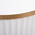 Консоль с ящиком белая с золотом Textured White Console with Gold варинант исполнения - 3 | Loft Concept в Краснодаре