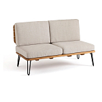 Двухместный диван из акации без подлоконтиков Amra варинант исполнения - 1 | Loft Concept в Краснодаре