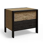 Тумба 2 ящика с подсветкой на рельефном фасаде Warm Industrial варинант исполнения - 2 | Loft Concept в Краснодаре