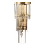 Бра с золотистым основанием и прозрачными трубками Nembus варинант исполнения - 1 | Loft Concept в Краснодаре