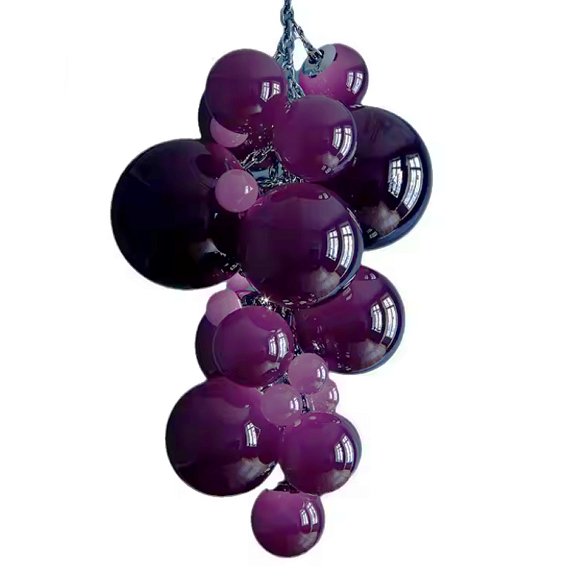 Люстра Grape Balls Сливовый цвет стекла Сливовый Люстра Grape Balls Сливовый цвет стекла Сливовый в Краснодаре | Loft Concept