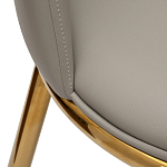 Стул бежевый из экокожи на золотых ножках Attribute of Elegance варинант исполнения - 2 | Loft Concept в Краснодаре