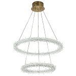 Многоярусная кольцевая люстра с хрустальным декором Gilbertine Crystals Two Rings Chandelier варинант исполнения - 2 | Loft Concept в Краснодаре