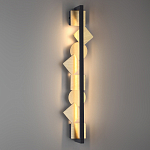 Бра вертикальное черного цвета с золотыми кругами и квадратами Gravyura варинант исполнения - 5 | Loft Concept в Краснодаре