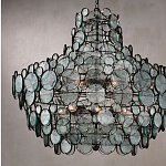 Люстра с каскадом из круглых прозрачных декоративных элементов Harmony of Light варинант исполнения - 2 | Loft Concept в Краснодаре