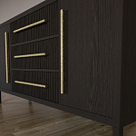 Буфет Primo с тремя ящиками и двумя фасадами Темный орех варинант исполнения - 8 | Loft Concept в Краснодаре