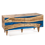 Стильный Буфет лофт 4 двери Cabinet Crimson River фасад эпоксидная смола  варинант исполнения - 2 | Loft Concept в Краснодаре