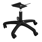 Стул пластиковый красного цвета на колесиках с подъемно-поворотным механизмом Eames Red варинант исполнения - 3 | Loft Concept в Краснодаре