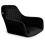 Стул с мягкой черной обивкой из велюра и подъемно-поворотным механизмом на колесиках Harper Black варинант исполнения - 2 | Loft Concept в Краснодаре