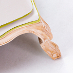 Диван двухместный из натурального бука золотистый с изображением птиц и цветов Blooming Birds варинант исполнения - 3 | Loft Concept в Краснодаре